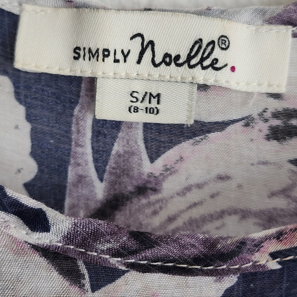 Simply Noelle Women's Long Sleeveless Floral Lightweight Tank Top Sz S/M 8-10 - Picture 4 of 8